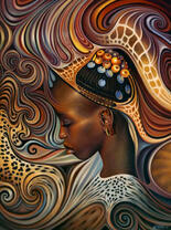 Девушка и африканские мотивы