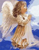 Белокурый ангелочек молится