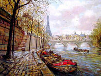 Речной канал в Париже