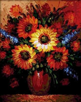 Осенние цветы в теплых тонах