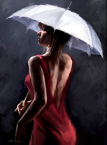 Девушка с зонтом