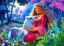 Девушка с маленькой лошадью