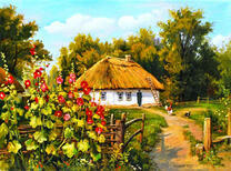 Мальва у дома