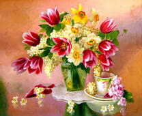 Букет сочных цветов