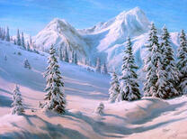 Большой снежный покров в горах