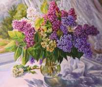 Букет разноцветной сирени