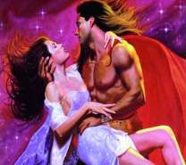 Страсть влюбленных на фоне звездного неба