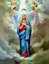 Божья матерь и ангелы