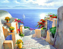 Белоснежный спуск к морю