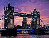 Тауэрский мост в ночном Лондоне