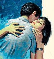 Нежные объятия двух людей