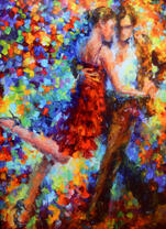 Нежный танец в осенних цветах