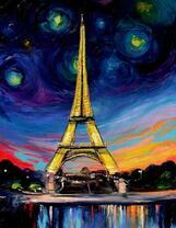 Большие звёзды над Эйфелевой башней