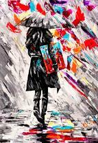 Девушка с зонтом и яркие цвета