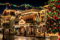 Рождественское украшение ночного города