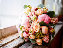 Оригинальный букетик с розами