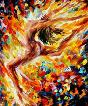 Обнаженная девушка в лучах солнца