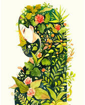 Девушка и летние розы