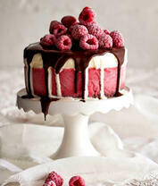 Тортик с шоколадом и малиной