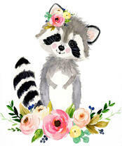 Маленький енотик в розах