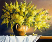 Кувшинчик с желтыми цветами