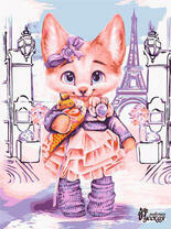 Лисёнок в платье с мороженным