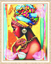 Женщина в яркой чалме