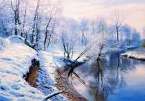 Крутой берег зимней реки