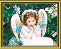 Милый ангелочек в летних розах