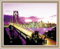 Ночной вид на мост в Сан Франциско