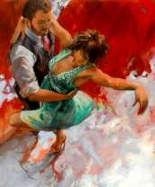 Вид сверху на странтный танец