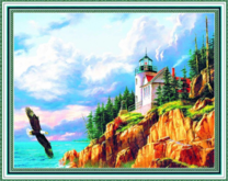 Орел у маяка