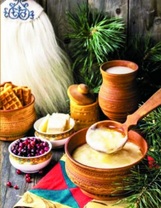 Деревенский обед с кашей и молоком