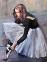 Балерина готовится к репетиции