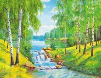 Начало реки из лесного озера