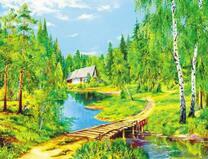 Летняя тропинка к домику в лесу