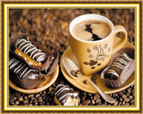 Кофе и вкусное заварное пирожное