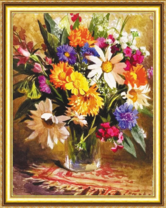 Пёстрый домашний букетик