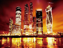 Яркие огни ночного города