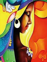 Темнокожая девушка в разноцветной шляпе