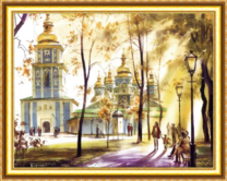 Прогулки у осеннего храма