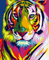 Стиль поп-арт. Тигр