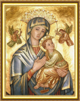 Матерь Божья с младенцем и ангелы