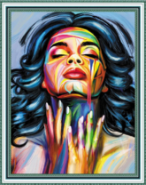 Темная девушка в краске