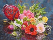 Перевернутая ваза с маками