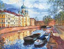 Лодочки на канале Санкт-Петербурга