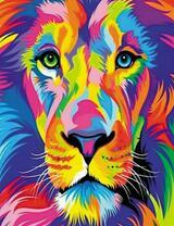 Молодой лев в стиле поп-арт