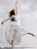 Балерина в воздушном белом платье