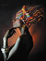 Темнокожая красивая женщина