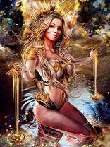 Девушка в купальнике у озера